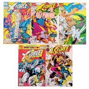 X-Force Comic Book Lot #4, 5, 6, 41, Annual #1 Marvel Comics 1991-1994